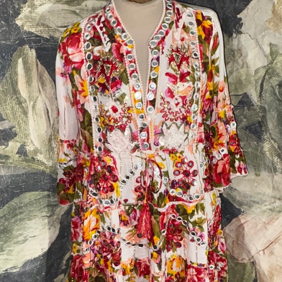 Boho Floral Tunic-Made in Italy - Picture 1 of 2